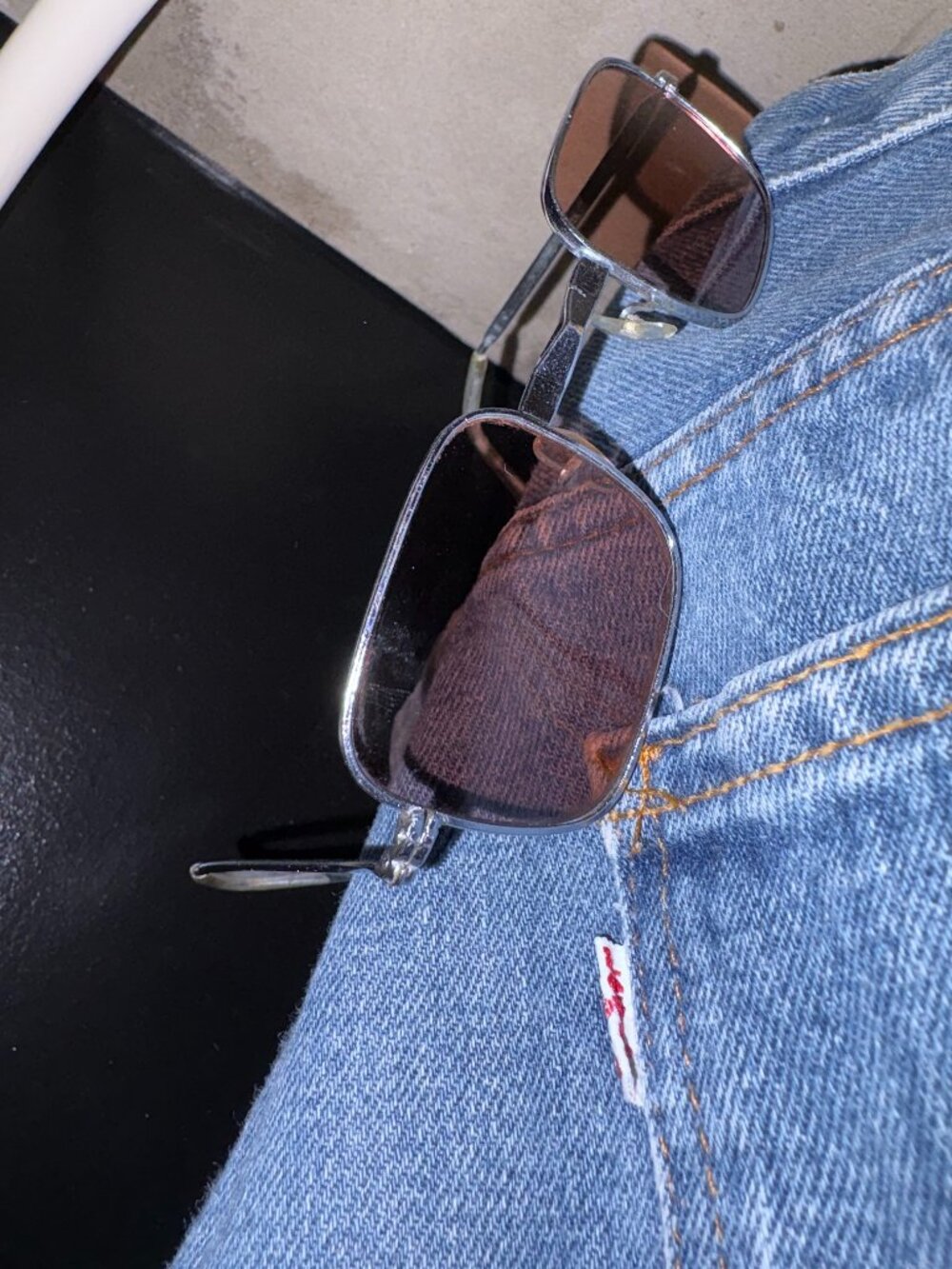 Vintage 00s Y2K Rose Coloured Glasses